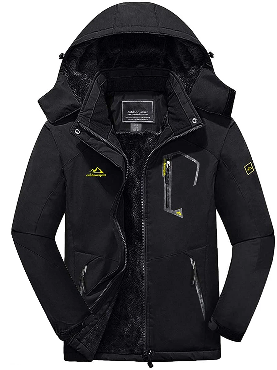 Men's Waterproof Winter Jacket Warm Winter Coats Outdoor Ski Snow Hooded Jackets - product detail image 2