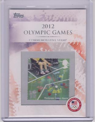 RARE 2012 TOPPS OLYMPIC COMMEMORATIVE STAMP CARD #CS-5 ~ BOCCIA