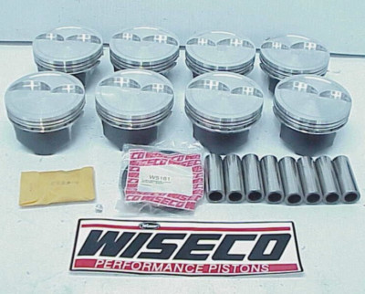 8 NEW Wiseco Flat Top Pistons 4.120'' Bore 1.137 CH .927 Pins SB Chevy Gaerte P23