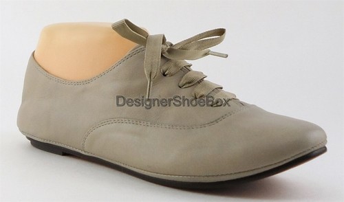$185 LUXURY REBEL BIRKIN Grey Leather Designer Lace Up Oxfords US 10 EUR 41 - Picture 2 of 4