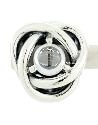 New 100% Authentic PANDORA 925 Ale April Clear Eternity Circle Charm ...