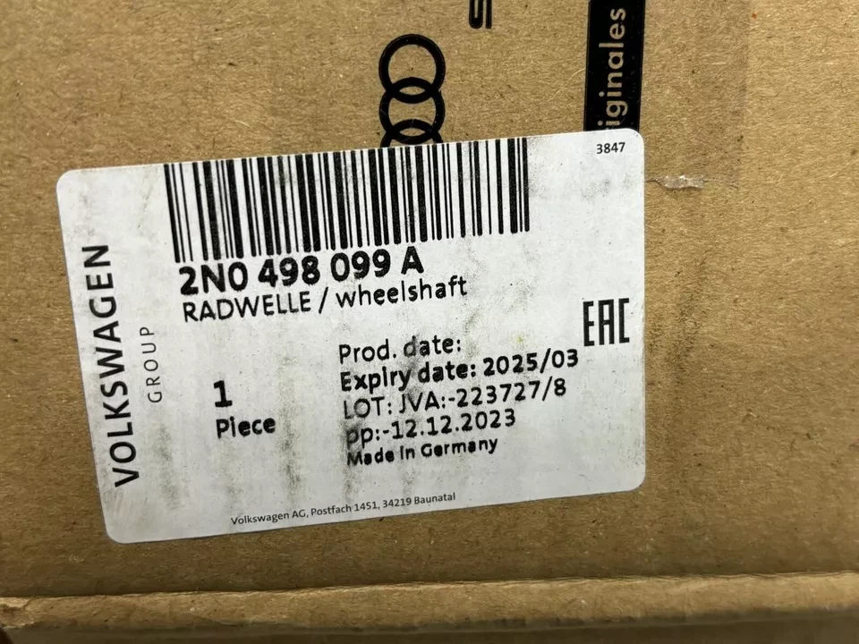 VW Crafter /MAN TGE Drive Shaft End CV-Joint Kit 2N0498099A/2N0407321E - Image 3 of 4