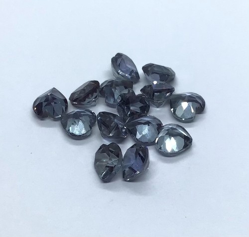 Alexandrite Nano Crystal Heart Shape Synthetic Faceted Gemstone Size 6mm to 12mm - Picture 2 of 24