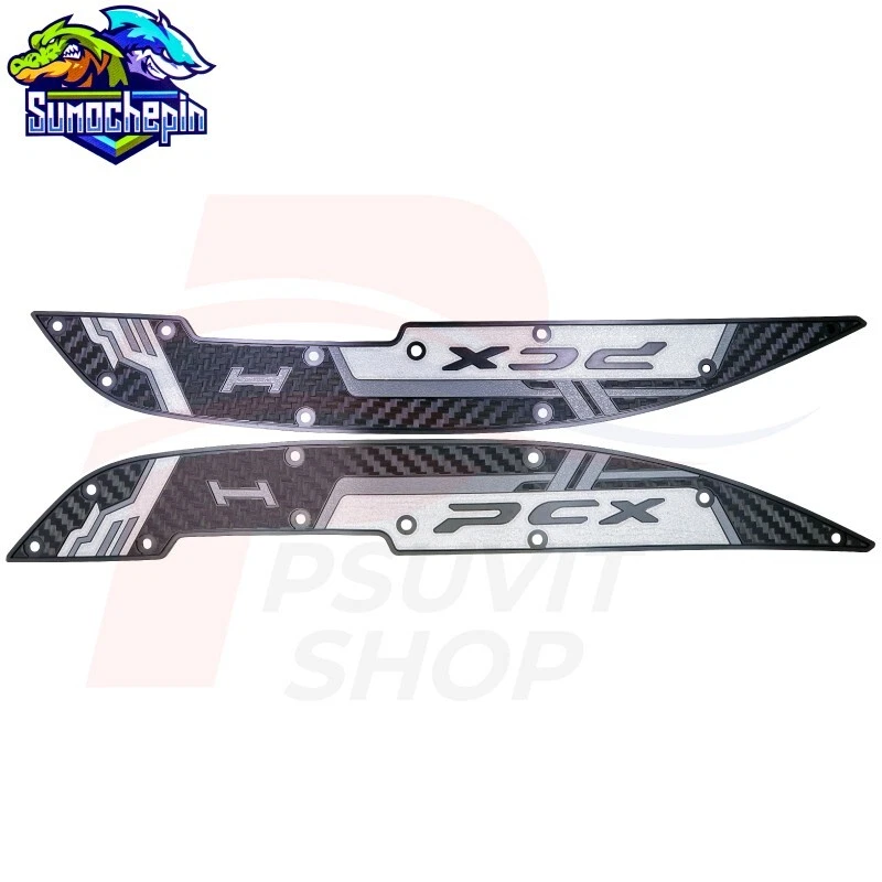 Almohadillas de reposapiés para PCX150 2018-2020 PCX160 2021-2024 ฺDerecha+Izquierda Negro/Gris Foto 3 de 4