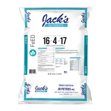 Jack's Nutrients 16-4-17 Hydroponic Fertilizer for Vegetative Growth, 25lbs