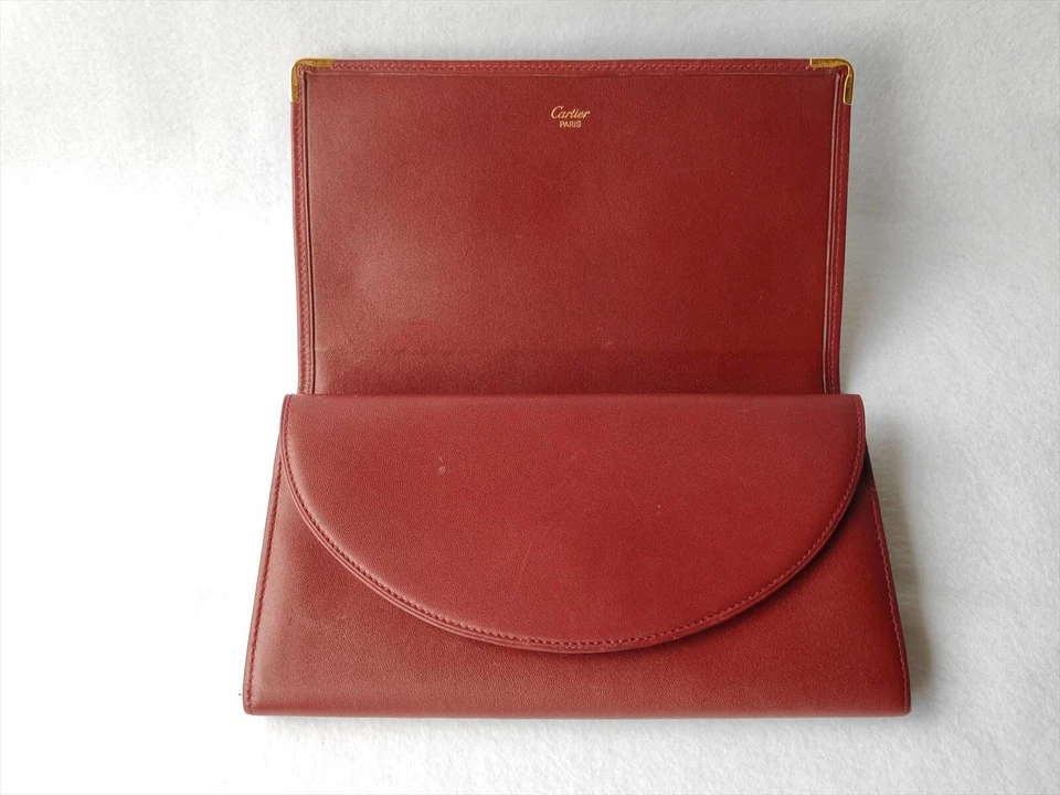 Must De Cartier Leather Bifold Long Wallet Bordeaux (884) - Image 2 of 4