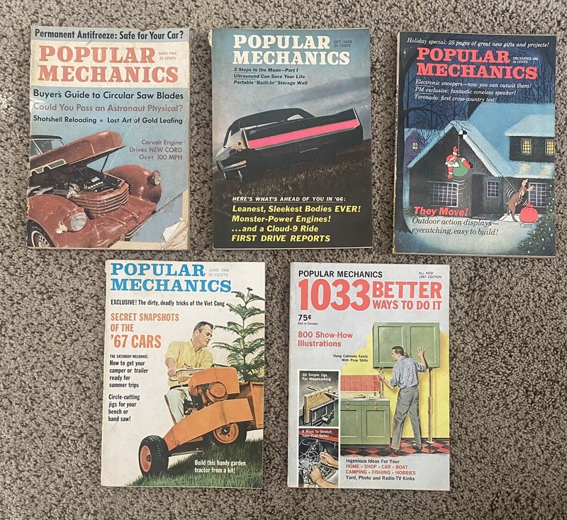 1960s Popular Mechanics Nov 1964 Oct Dec 1965 June 1966 1033 1967 Lot 5
