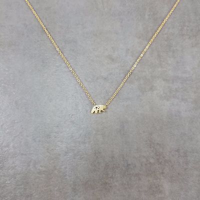 Grizzly Bear Gold Plated Necklace Gift Box California Kodiak Bear Animal State