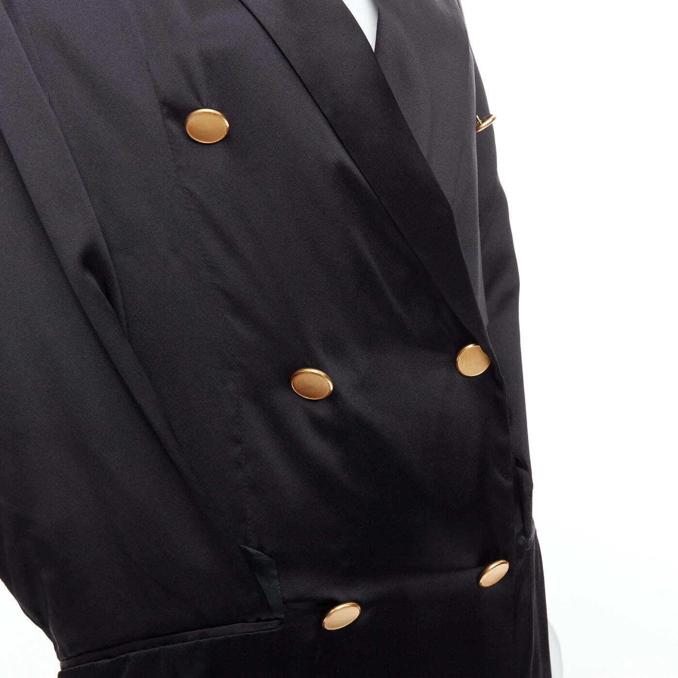raro abito blazer MAISON MARGIELA 2012 Runway nero manica nascosta IT36 XXS