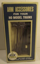 AHM HO 12 Telephone Poles for HO Scale Train and other Scenic Layouts, No. 5610