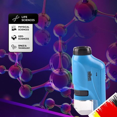 Mini Microscope Kit with LED Light Portable Mini Microscope for Kids Observation