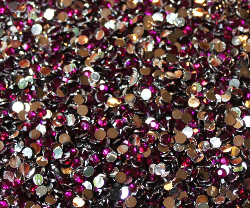 1000 Crystal Flat Back Resin Rhinestones Gems 60 colors, 2mm, 3mm, 4mm ...