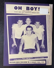 BUDDY HOLLY   Oh Boy    Vintage Original 1957 Sheet Music 3856
