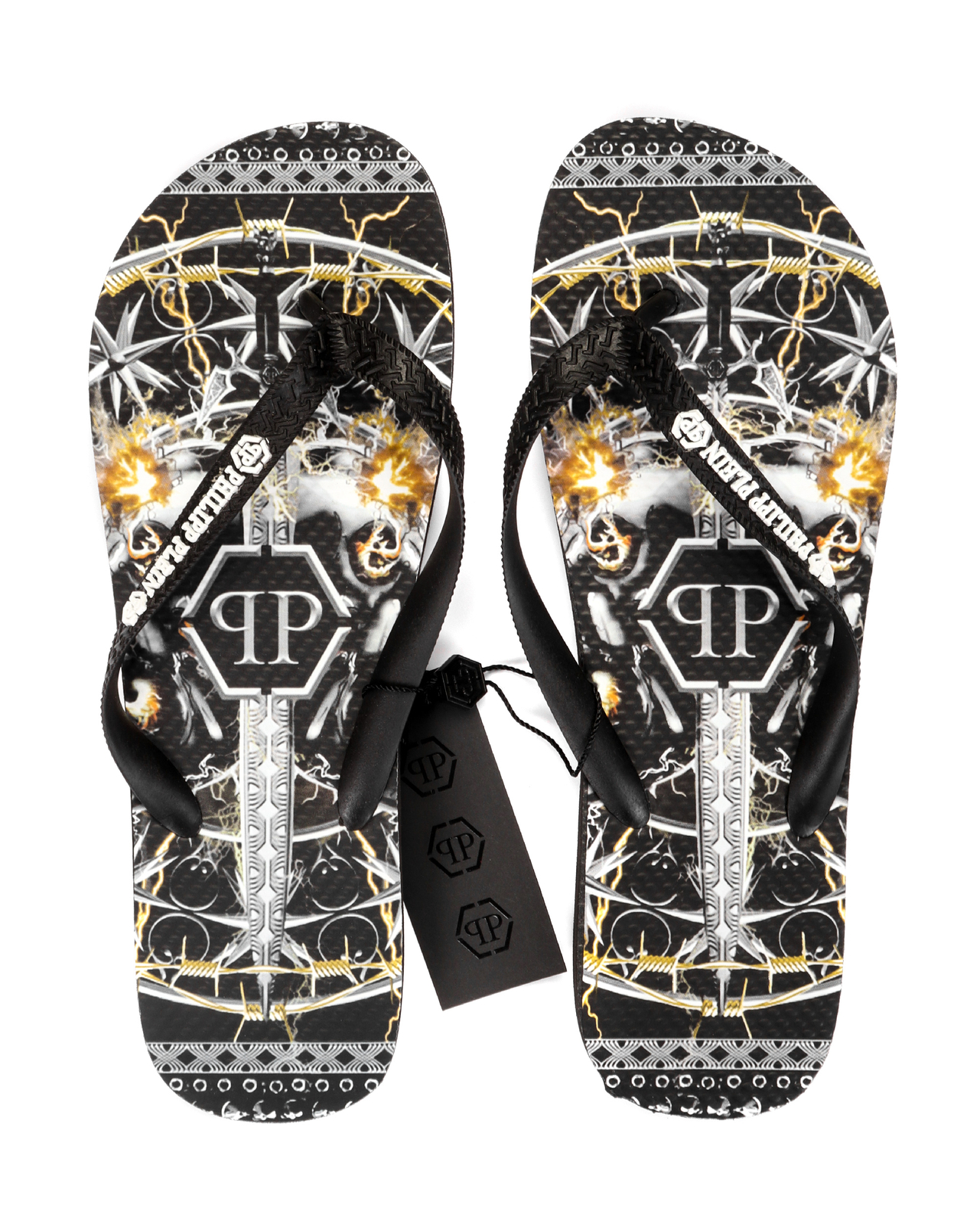 NWT PHILIPP PLEIN FLIP FLOP sandals 