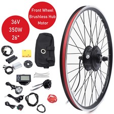 26" 350W 36V Electric Bicycle Front Wheel Hub Motor E Bike Conversion Kit LCD