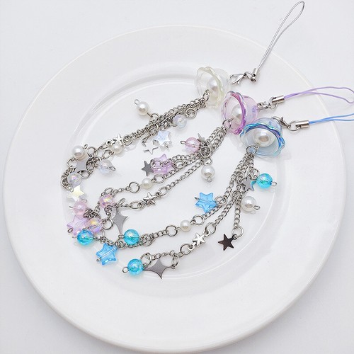 Sweet Jellyfish Mobile Phone Chains Star Tassel Pendant Phone Lanyard Pendant - 第 3/11 張圖片