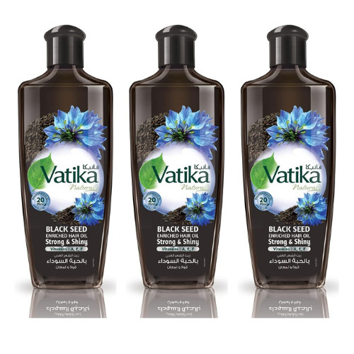 3X Vatika Naturals Blackseed Enriched Hair Oil Strong & Shiny 200ml