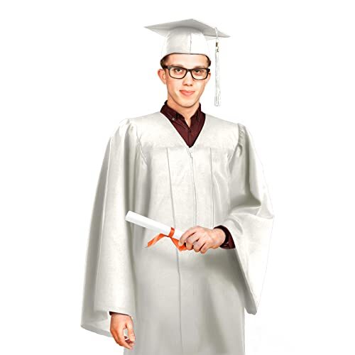 Graduation Cap and Gown with2024YearTassel for College&High School Unisex, White eBay