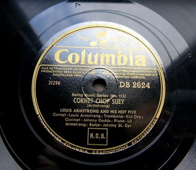 0738/LOUIS ARMSTRONG +HIS HOT FIVE-Cornet chop suey-Muskrat ramb-78rpm Schellack