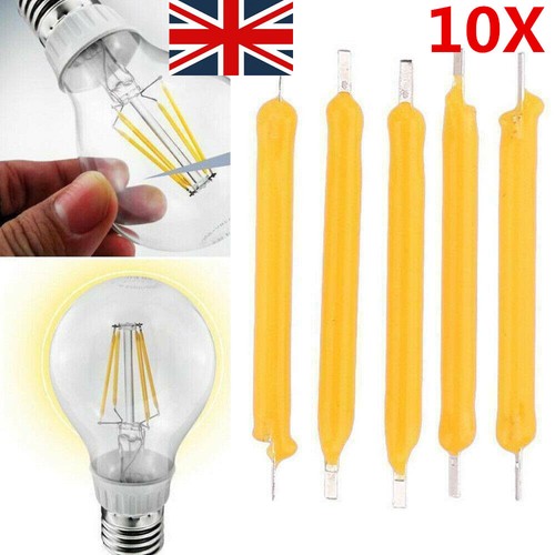 10 Piezas Bombilla de Filamento Solar LED COB Super Brillante Luz de Vela Hogar Lámpara Fuente Reino Unido - Imagen 2 de 12