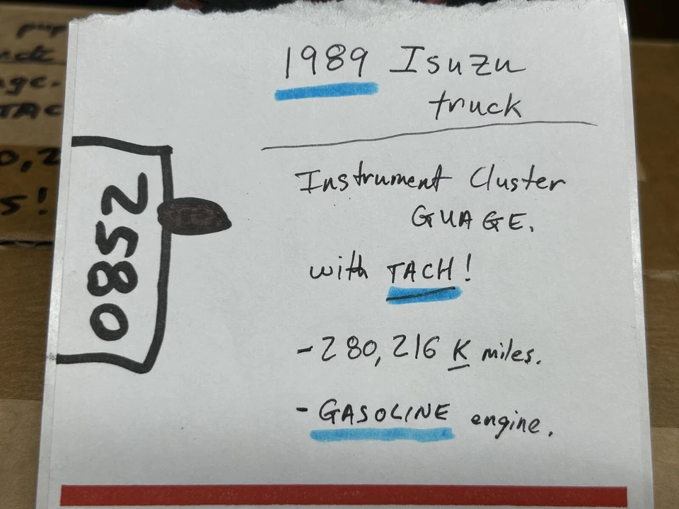 Isuzu 1989 camioneta pickup cachorro - M/T gasolina cuadro de instrumentos calibre velocímetro tacómetro Foto 2 de 4
