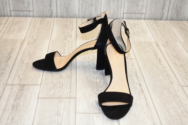 nine west black block heels