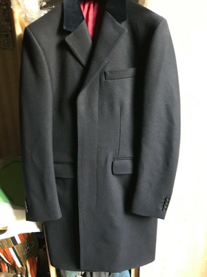 navy crombie coat
