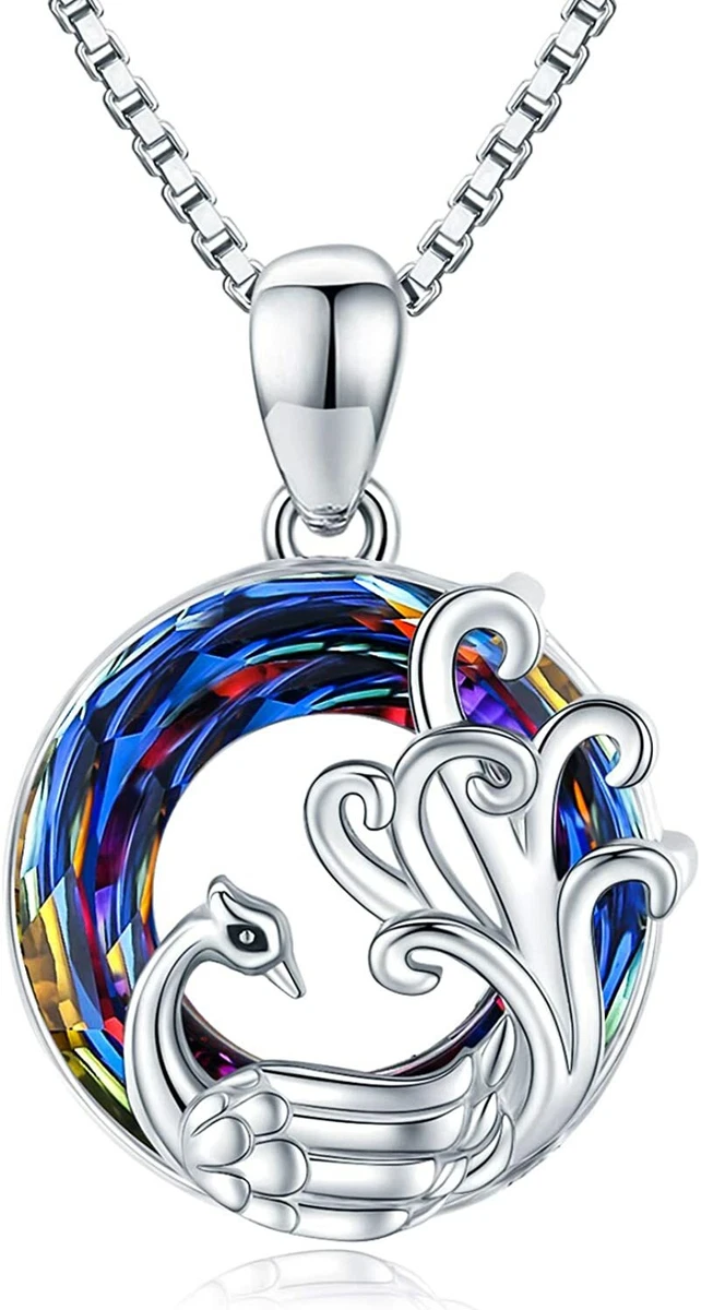 925 Sterling Silver Nirvana of Phoenix Necklaces Crystal Pendant