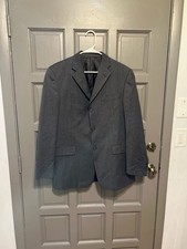 Burberry London Bond Street Grey 100 Wool 3-Button Blazer Jacket Size 41 Reg