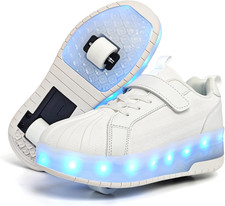 Fashion Roller Skate Shoes for Boys Girls Kids Retractable Wheelies Skate Sneake