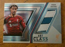 Hugo Ekitike 1st Class Match Worn Patch Liverpool Futera Platinum 1/10 Rare Mint