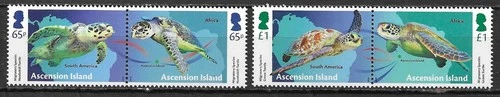 Ascension 2018 Wildlife Fauna Animals Tiere Dieren Reptile Turtle cpmpl set MNH