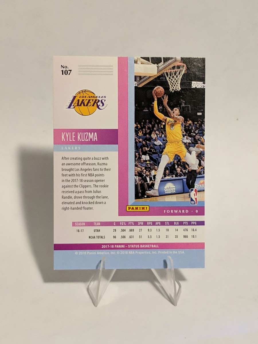 2017-18 Panini Status Kyle Kuzma Rookie Card #107 RC | eBay