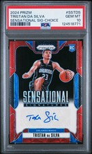2024 Panini Prizm Sensational Signatures Tristan Da Silva Red Choice Auto PSA 10
