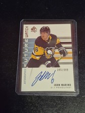 2019-20 John Marino UD SP Authentic Future Watch Auto /999 Rookie RC 