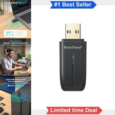 USB WiFi 6 Bluetooth 5.4 Adapter Dual Band 600Mbps 5GHz 286Mbps 2.4GHz Built-in