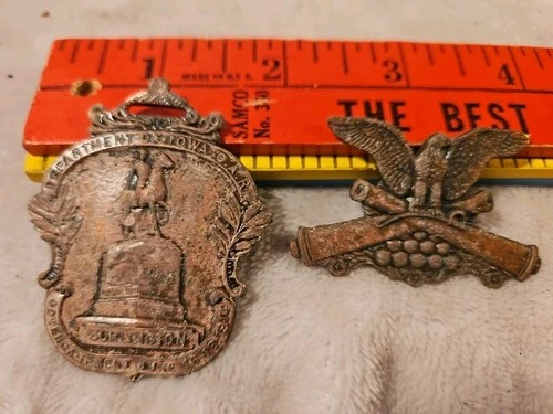 GAR Grand Army of Republic Iowa Burlington Badge Ribbon Civil War 1914 40th