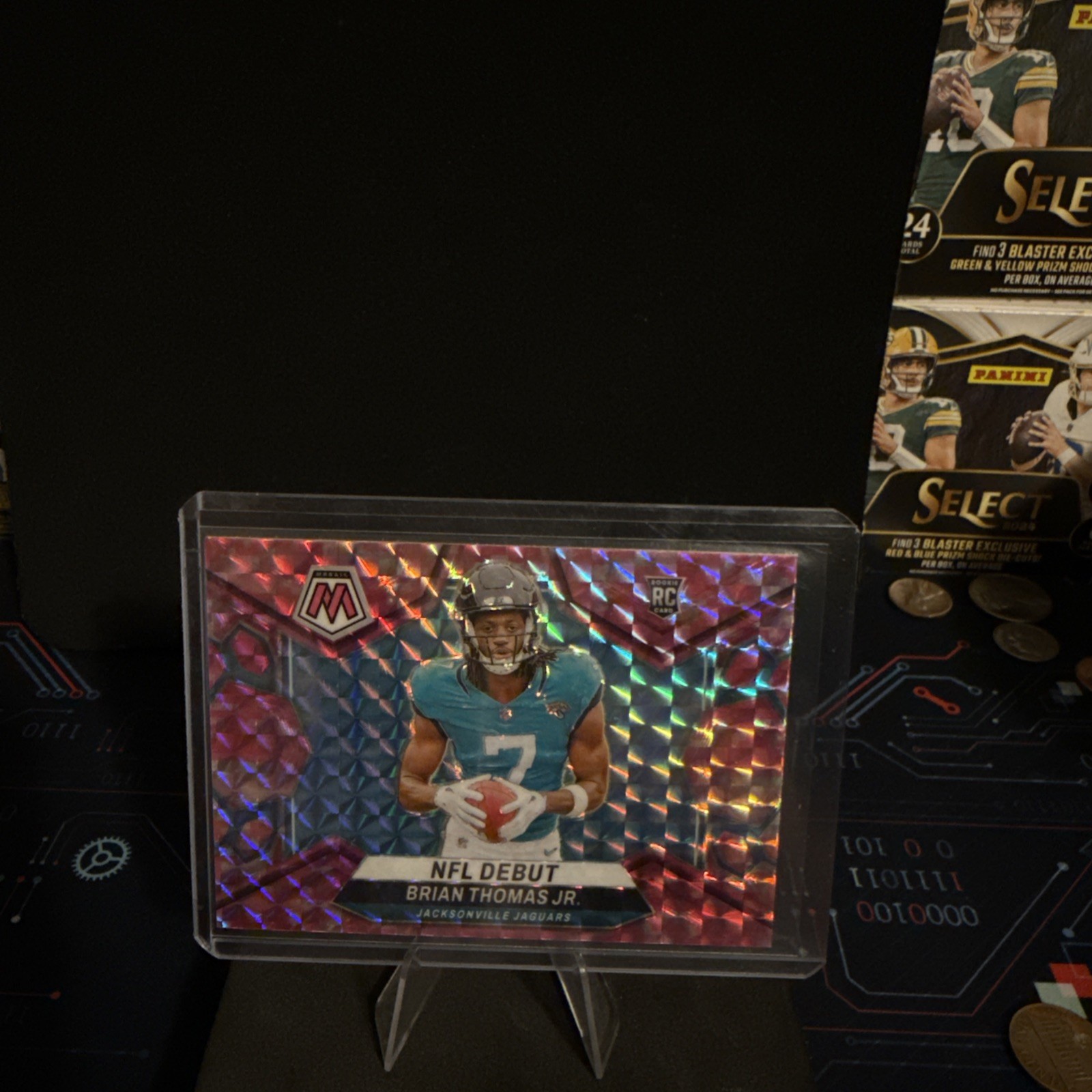 2024 Panini Mosaic - NFL Debut - Pink Camo Prizm -Brian Thomas Jr. # 282 (RC)