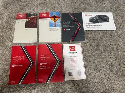 2022 Toyota Highlander Owner's Manual Navigation Book User Guide Complete USA  