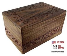 Wooden Urn Box - Urn for Human Ashes Funeral Cremation Urn with Hand X-Large1