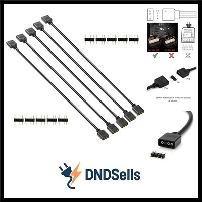 ARGB 30cm Kabel 5V 3 Pin Adressierbares RGB Splitter Verlängerungskabel ARGB ...