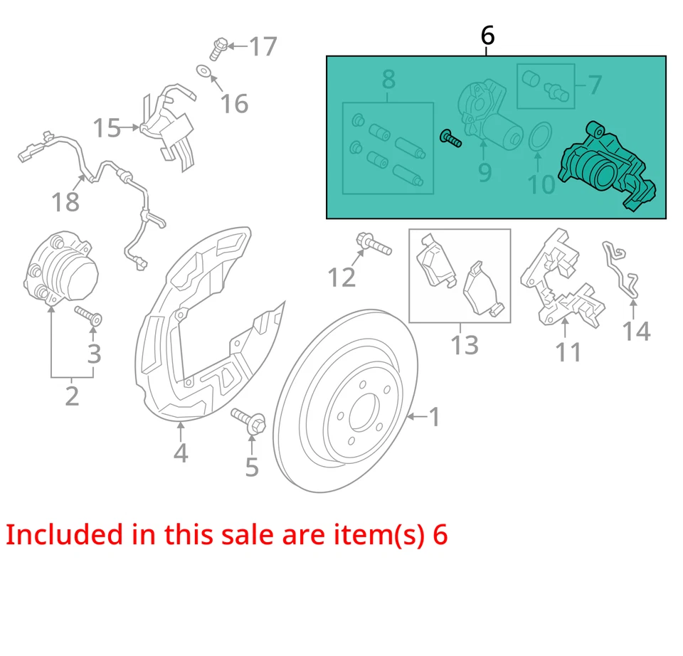 Pinza de freno izquierda conductor delantero Lincoln MKC 2015-2019 XPOLE Foto 3 de 4