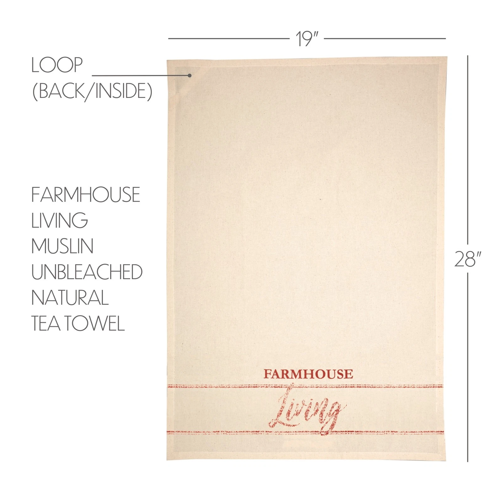 VHC Brands Sawyer Mill Tea Towel - Thumbnail 2