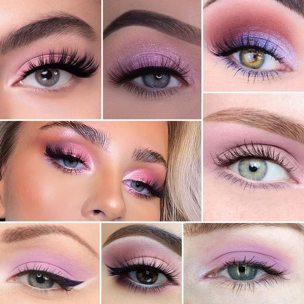 Light Purple Pink Nude Matte Eyeshadow Palette, Waterproof, Travel Kit