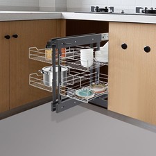 26.77*18.11*22.44in Black Corner Pull-out Org...