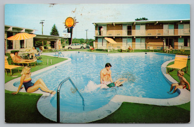 Quality Inn East Interstate 81 Winchester VA Swimming Pool Vintage Postcard