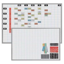 Magna Visual Ob-3648B Grid Board, Porcelain, 36 In, 48 In, Aluminum Frame,