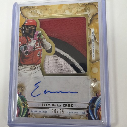 2025 Topps Inception Elly De La Cruz 20/25 Reds Auto Sick Jumbo Patch IAJP-ED