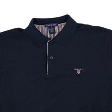 Gant Polo Shirt Mens XL Midnight Blue Short S...