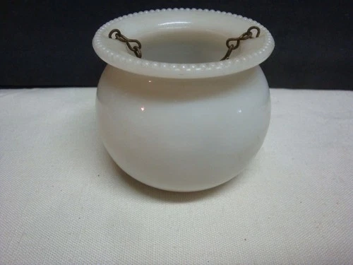 Milk Glass Hanging Lamp Matchholder